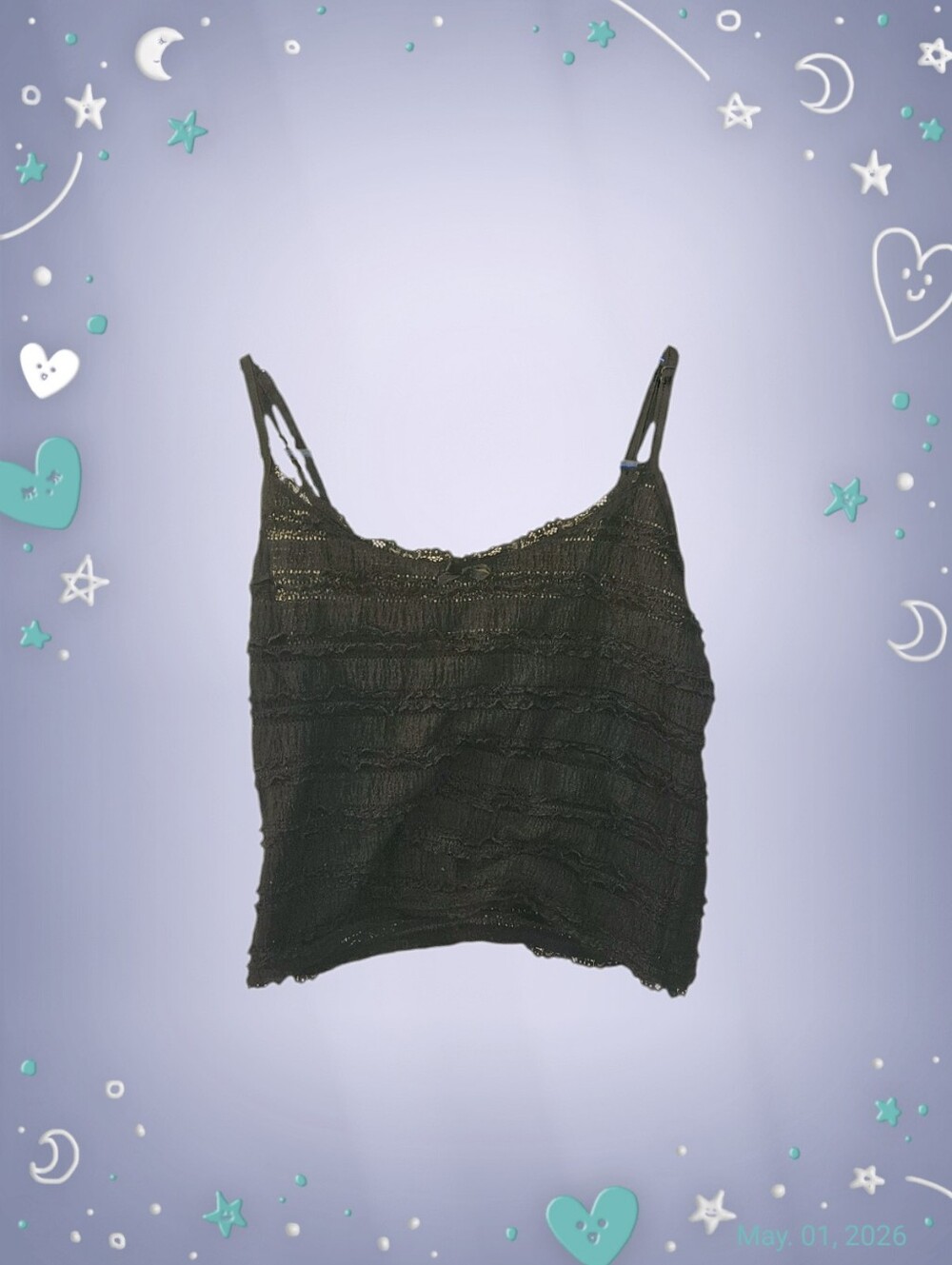 Link Black Lace Camisole Tank Top